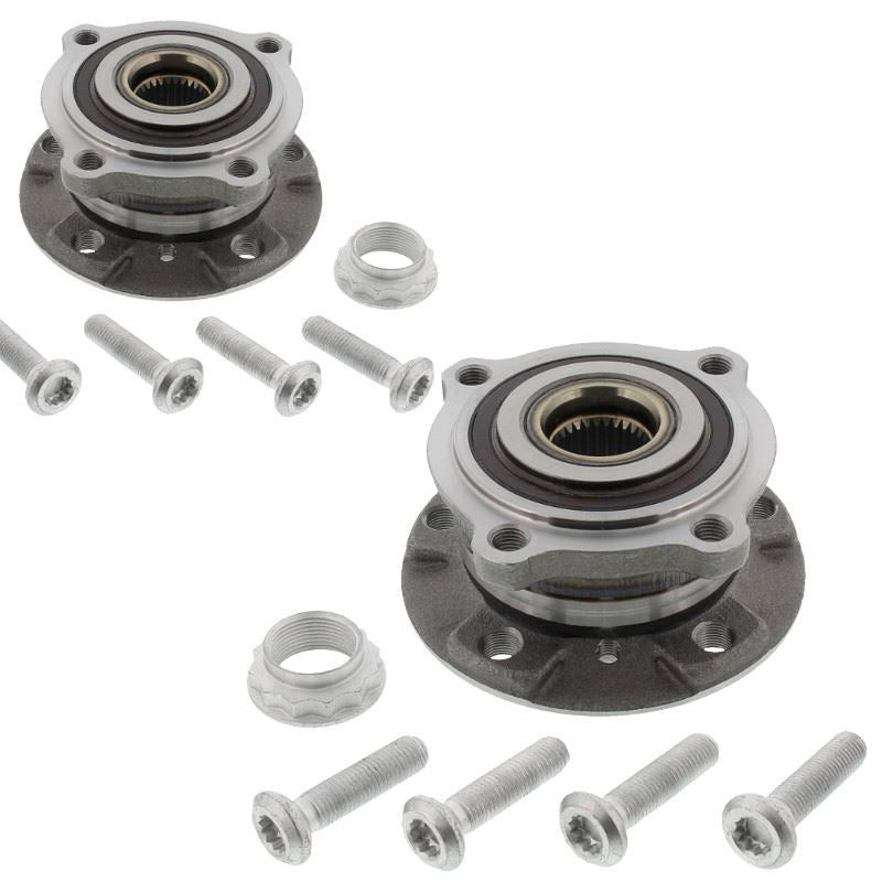 For BMW X6 E71, E72, F16, F86 2008-2018 Front Wheel Bearing Kits Pair