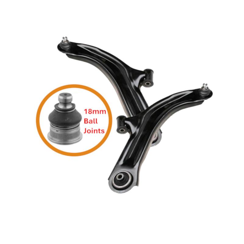 For Renault Clio Mk3 2005-2015 Lower Front Wishbones Suspension Arms Pair