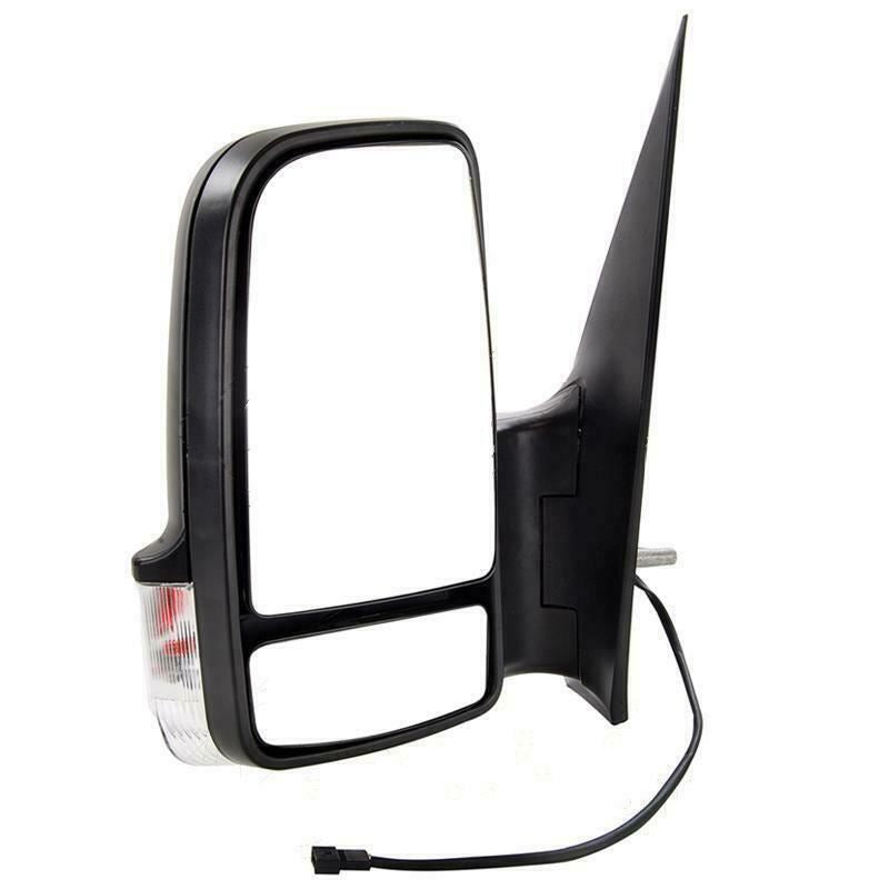 VW Crafter 2006-2018 Manual Short Arm Wing Door Mirror Black Passenger Side
