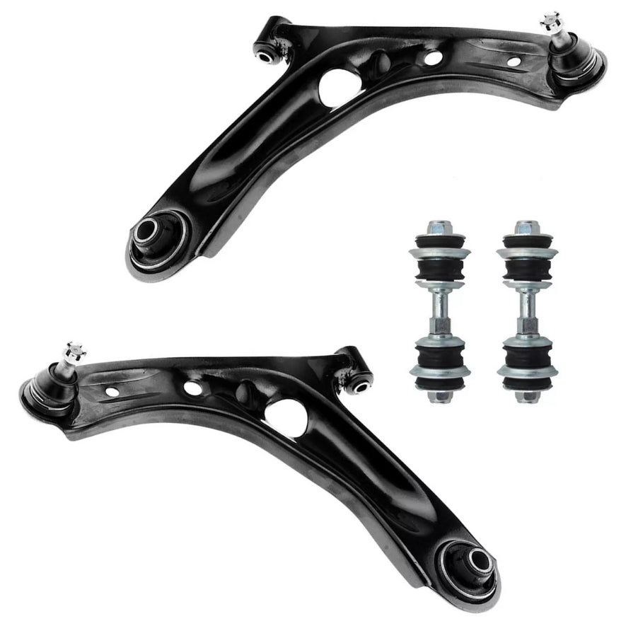 Peugeot 107 2005-2015 Front Lower Wishbones Arms and Drop Links Pair