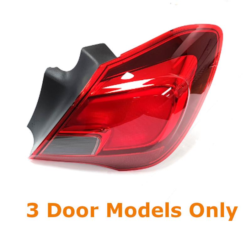 Vauxhall Corsa E Rear Tail Light Lamp 3 Door Only 2014-2020 Right Side
