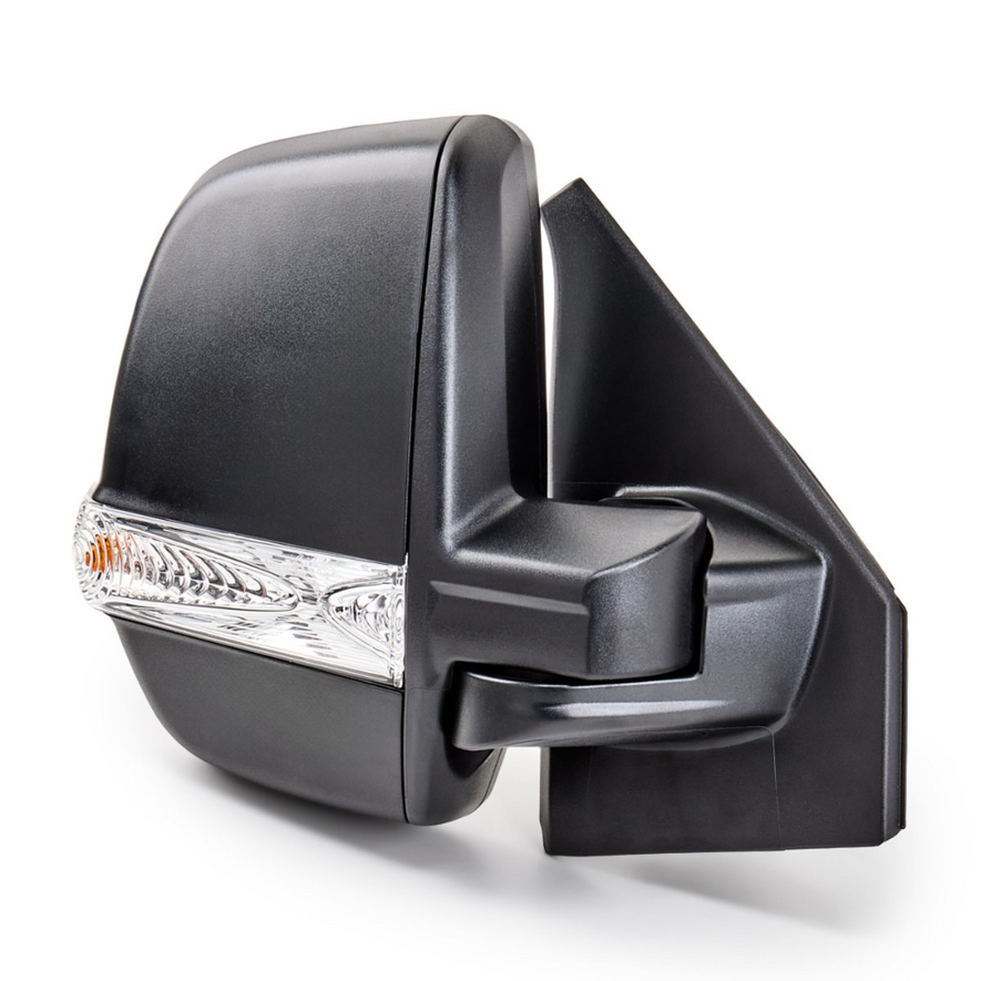 Fiat Doblo Mk2 2010-2023 Twin Glass Cable Black Wing Mirror Drivers Side