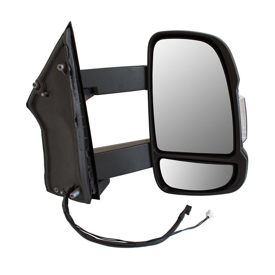 Fiat Ducato 2006-2020 Long Arm Electric Black Wing Door Mirror Right Side