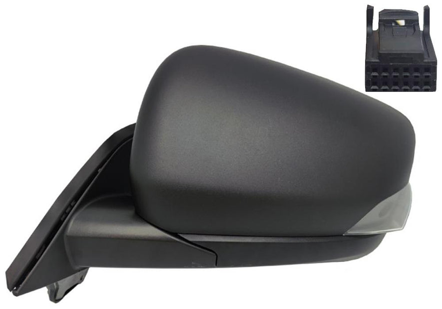 Renault Kangoo 2021-2025 Wing Door Mirror Electric Black Left Side