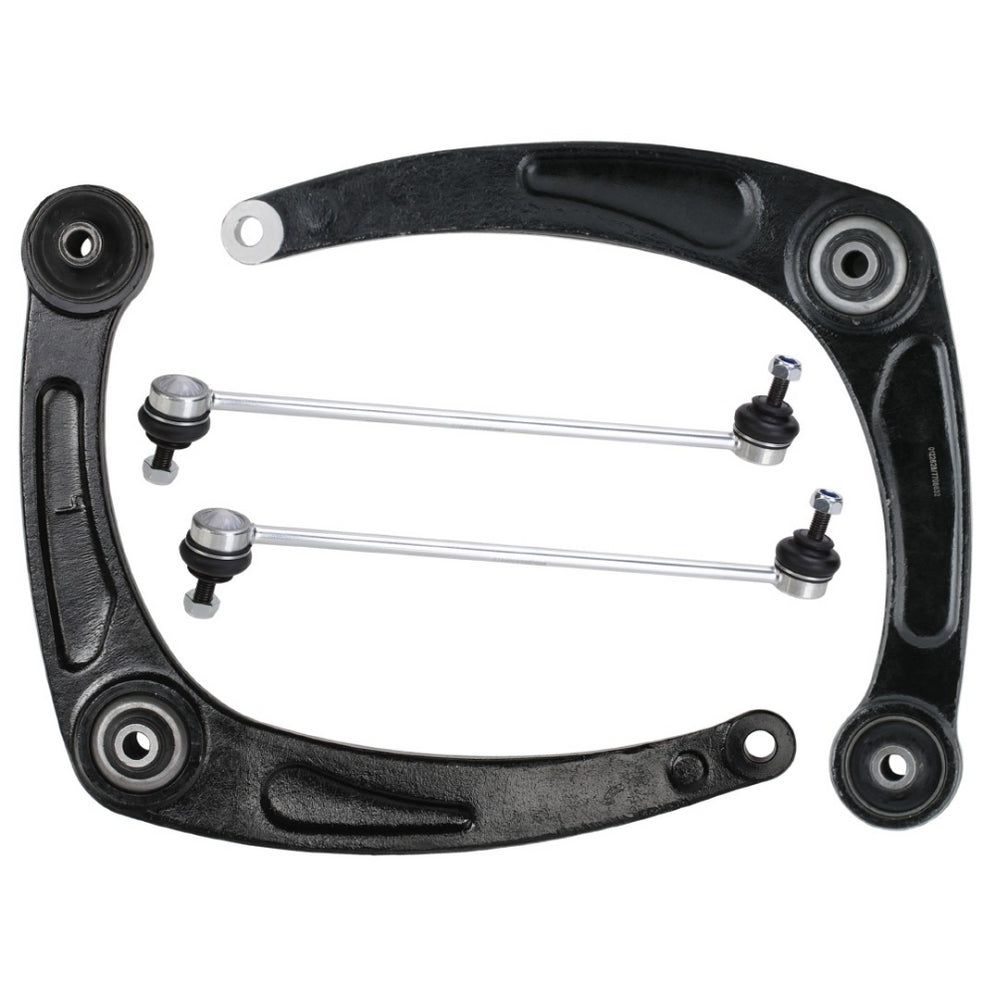 For Peugeot Partner 2008-2016 Front Lower Wishbones Arms and Drop Links Pair
