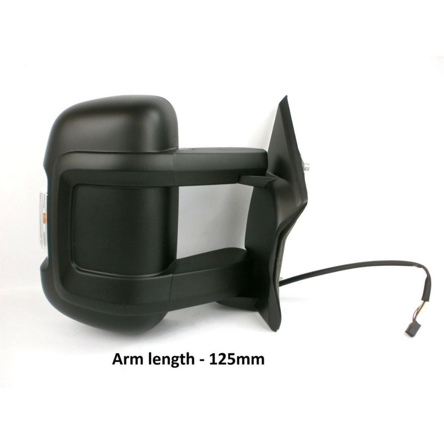 Citroen Relay 2006-2023 Medium Arm Electric Black Wing Door Mirror Right Side