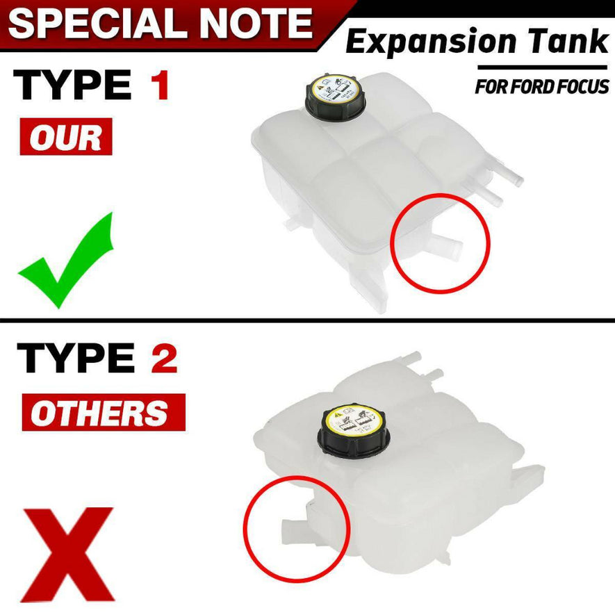Ford Focus Mk2 2004-2011 Radiator Coolant Expansion Header Tank & Cap