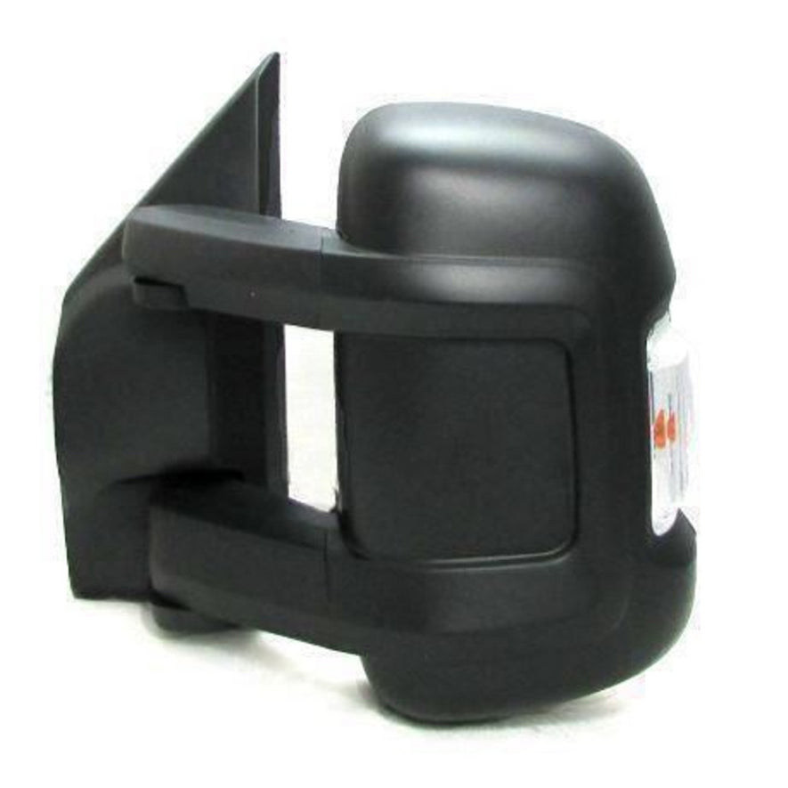 Fiat Ducato 2006-2023 Medium Arm Electric Black Wing Door Mirror Left Side