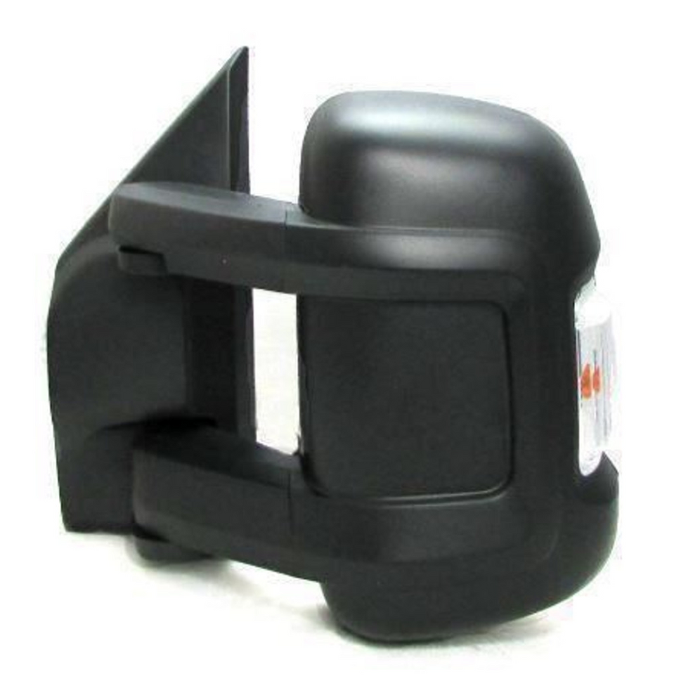 Fiat Ducato 2006-2023 Medium Arm Electric Black Wing Door Mirror Left Side