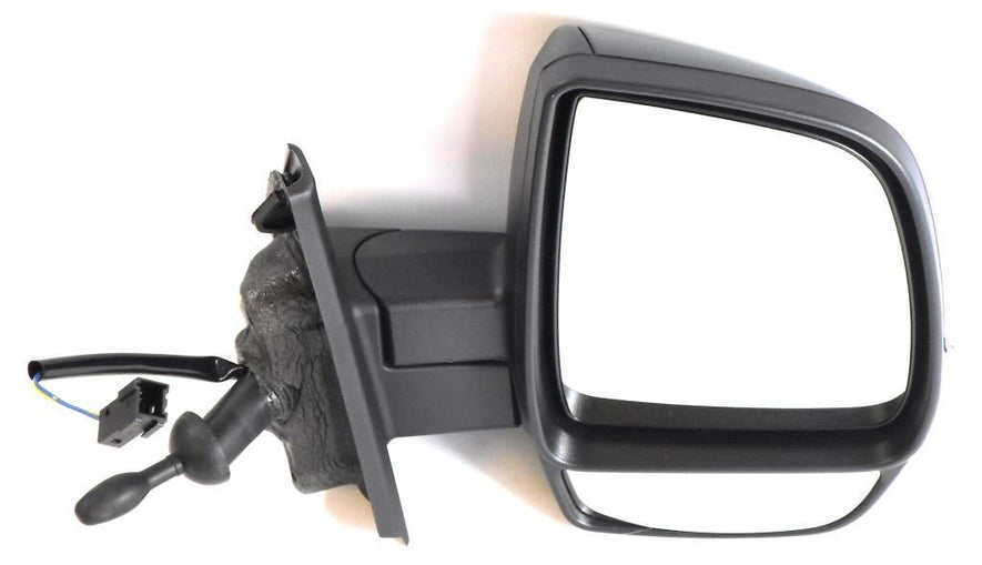 Vauxhall Combo 2011-2015 Twin Glass Cable Black Wing Mirror Drivers Side
