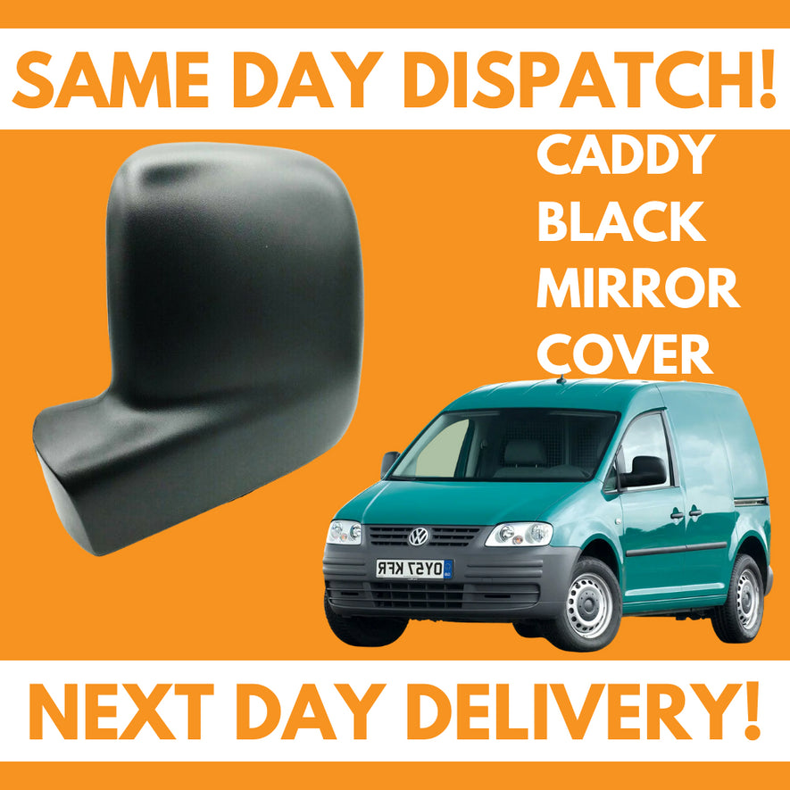 VW Caddy 2004-2020 Wing Mirror Cover Black Left Side