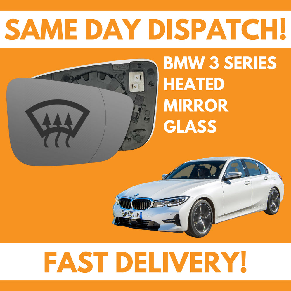 BMW 3 Series G20, G21 2018-2025 Heated Door Wing Mirror Glass UK Right Drivers Side