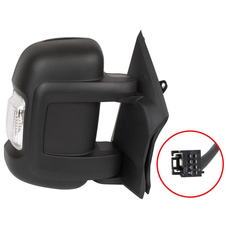 Fiat Ducato Van 2006-2017 Short Arm Manual Adjust Wing Door Mirror Drivers Side - Spares Hut