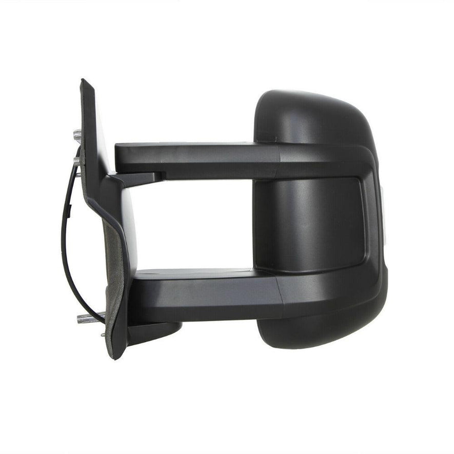 Peugeot Boxer 2006-2018 Long Arm Electric Black Door Wing Mirror Passenger Side - Spares Hut