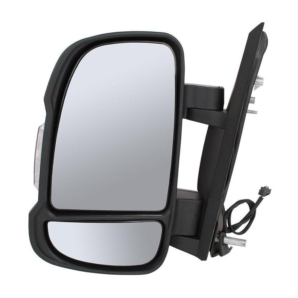 Peugeot Boxer Van 2006-2017 Manual Short Arm Black Wing Door Mirror Passenger Side - Spares Hut