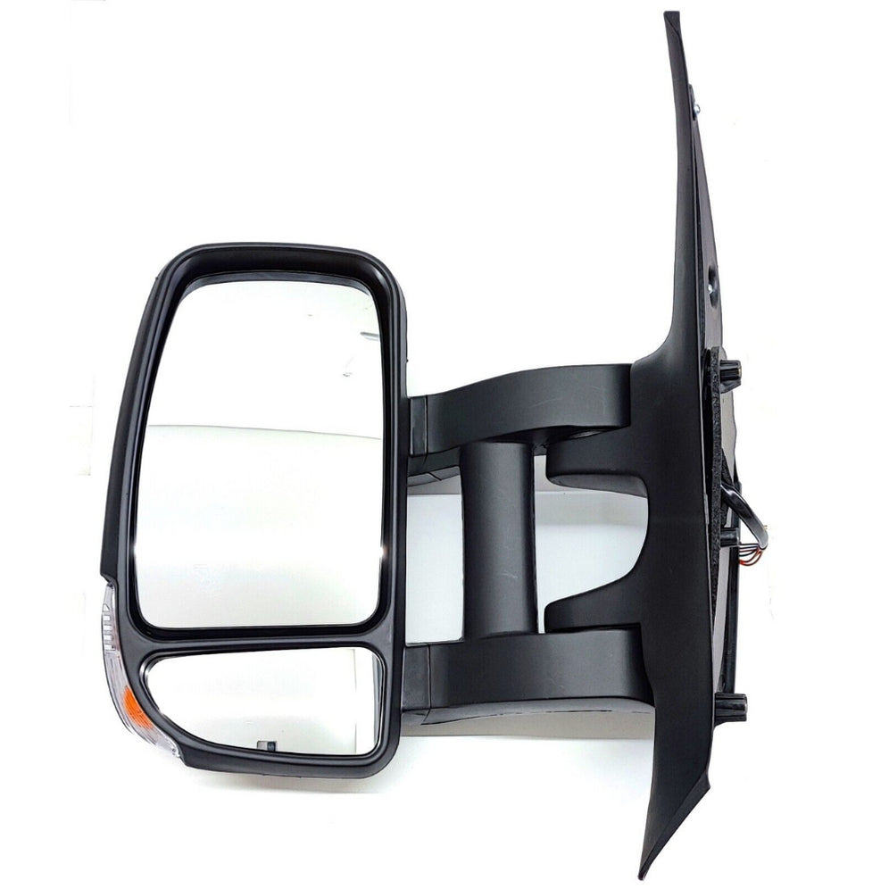 Vauxhall Movano 2010-2022 Electric Black Long Arm Wing Door Mirror Left Side