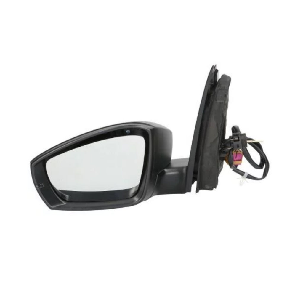 VW Polo 6R 2009-2016 Door Wing Mirror Black Manual Passenger Side Left