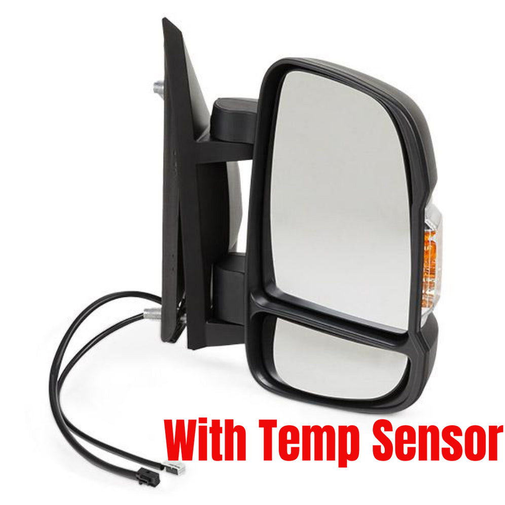 Peugeot Boxer 2006-2023 Short Arm Electric Wing Door Mirror Inc Temp Sensor