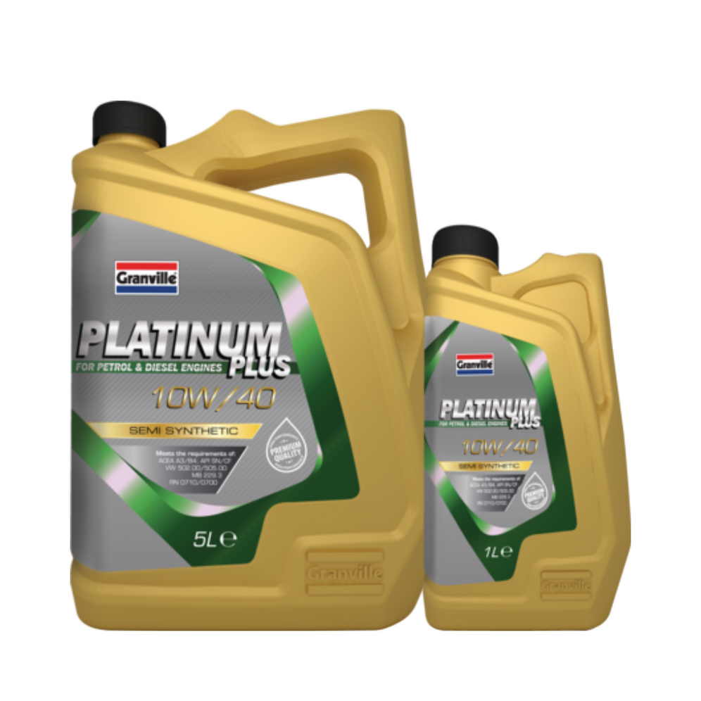 Car Engine Oil Granville Platinum Plus SAE 10w40 Semi Synthetic 5L 5 Litre A3 B4