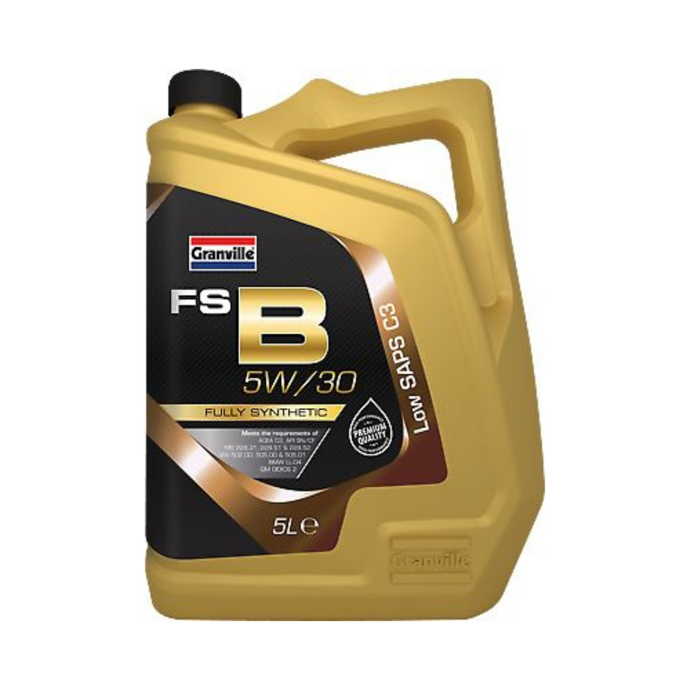 Car Engine Oil Granville FS-B SAE 5W30 C3 Fully Synthetic Low Saps 5L 5 Litre