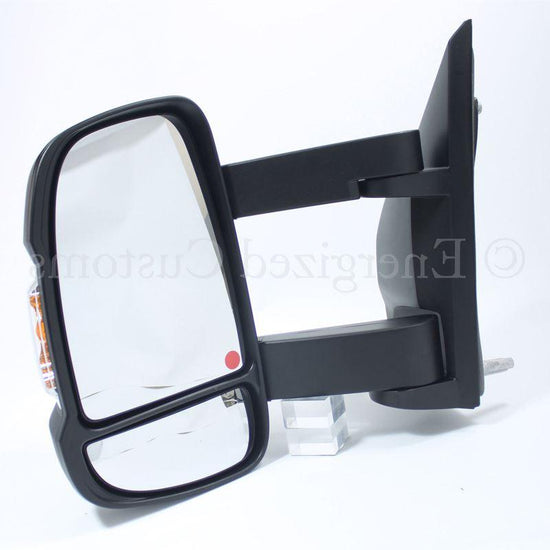 Fiat Ducato 2006-2018 Long Arm Electric Black Door Wing Mirror Passenger Side - Spares Hut