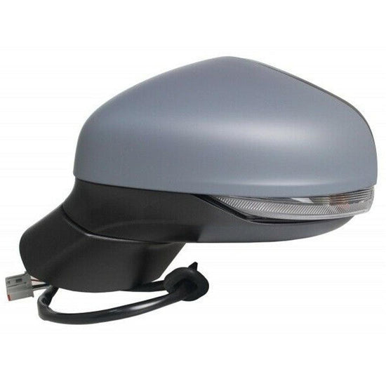 Ford Fiesta MK8 2017-2020 Electric Wing Door Mirror Primed Passenger Side Left - Spares Hut