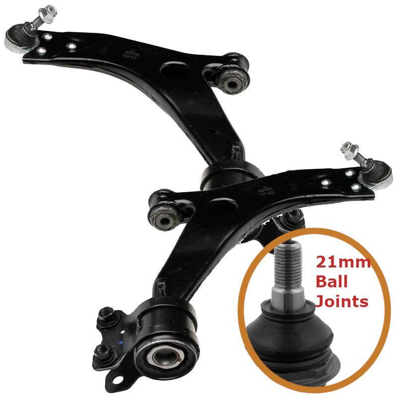 For Ford Focus C-Max 2003-2011 Lower Front Wishbones Suspension Arms Pair - Spares Hut