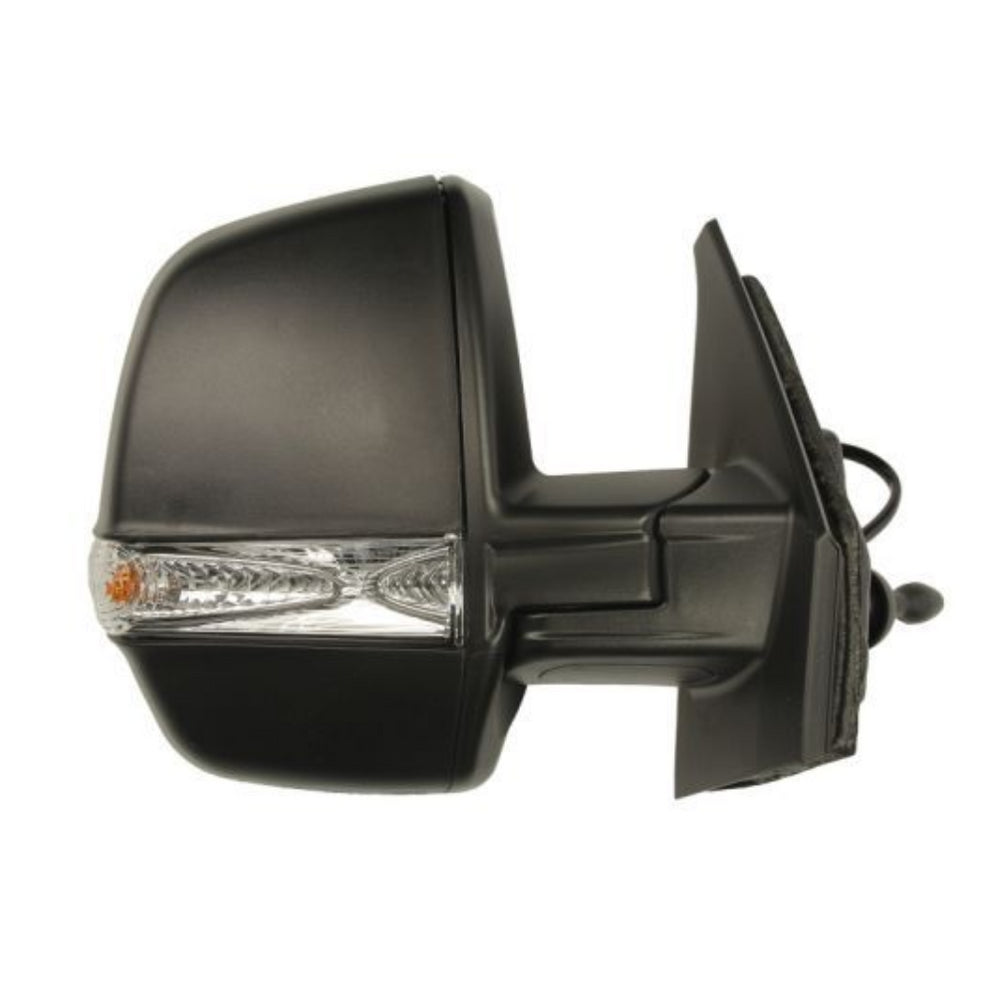 Fiat Doblo Mk2 2010-2015 Twin Glass Cable Black Wing Mirror Drivers Side