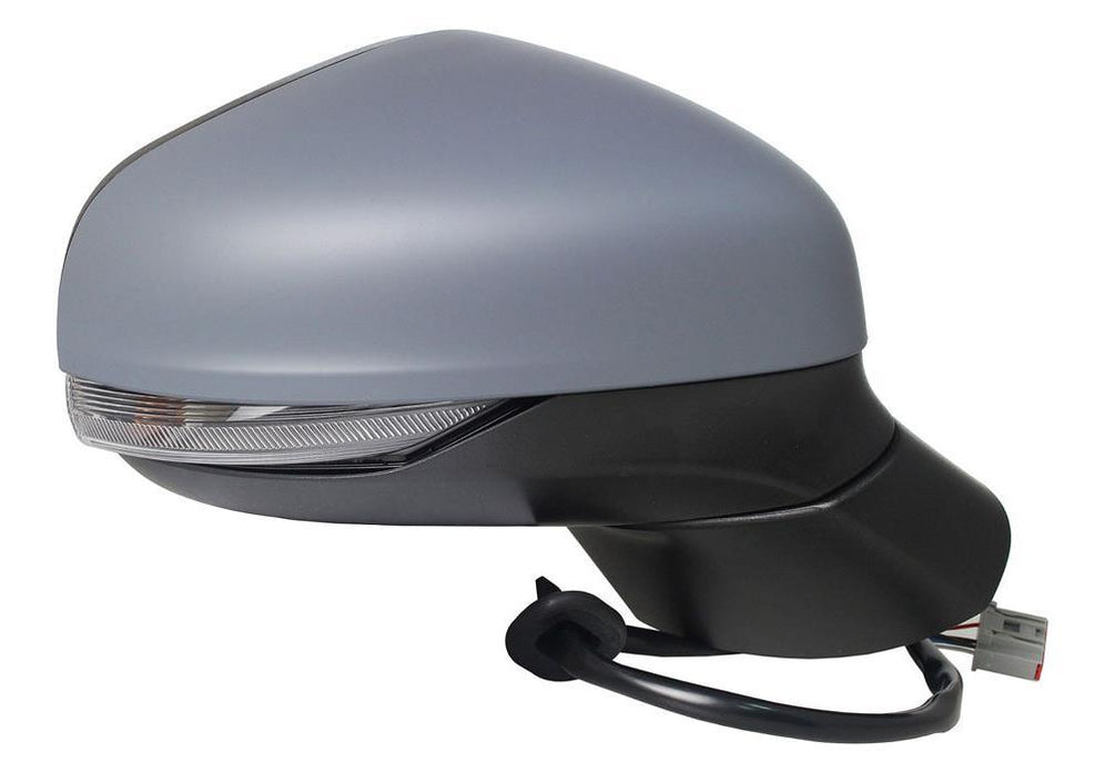 Ford Fiesta MK8 2017-2020 Electric Wing Door Mirror Primed Cover Drivers Side Right - Spares Hut