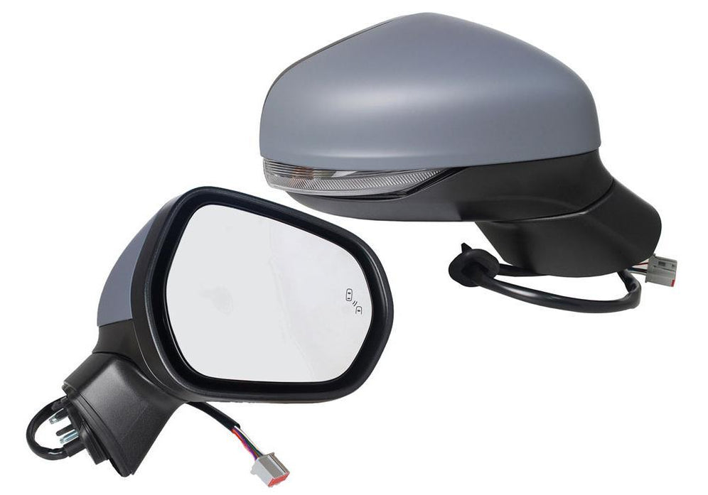 Ford Fiesta MK8 2017-2020 Electric Wing Door Mirror Primed Cover Drivers Side Right - Spares Hut