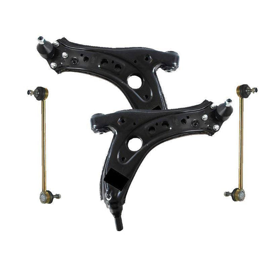 For Seat Ibiza 6L 2002-2009 Front Lower Wishbones Arms and Drop Links Pair - Spares Hut