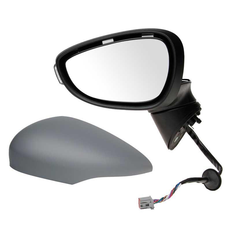 Ford Fiesta Mk7 2008-2012 Power Folding Wing Door Mirror Primed Left Side - Spares Hut