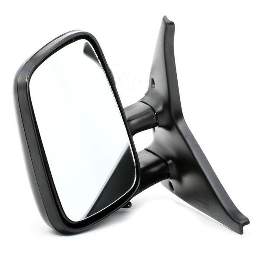 VW Transporter T4 Van 1990-2003 Manual Black Wing Door Mirror Passenger Side N/S - Spares Hut