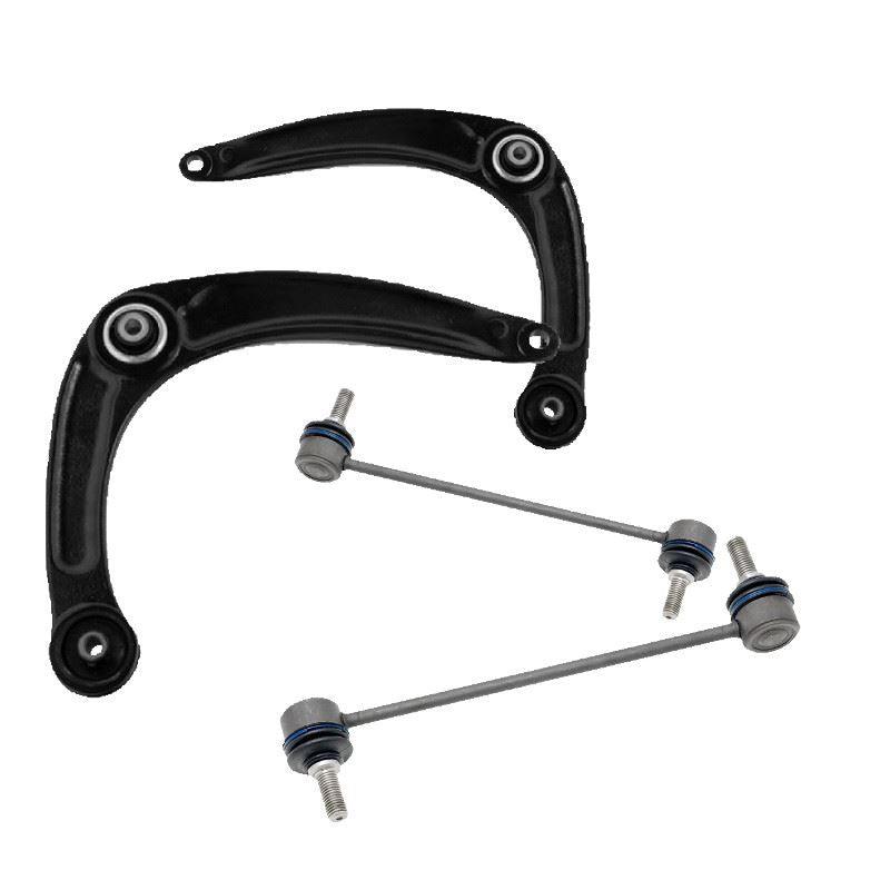 For Peugeot 3008 2008-2017 Front Lower Wishbones Arms and Drop Links Pair - Spares Hut