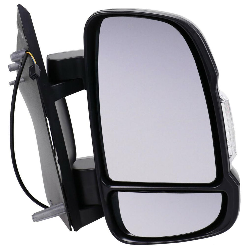 Peugeot Boxer 2006-2018 Electric Short Arm Black Wing Door Mirror Drivers Side - Spares Hut