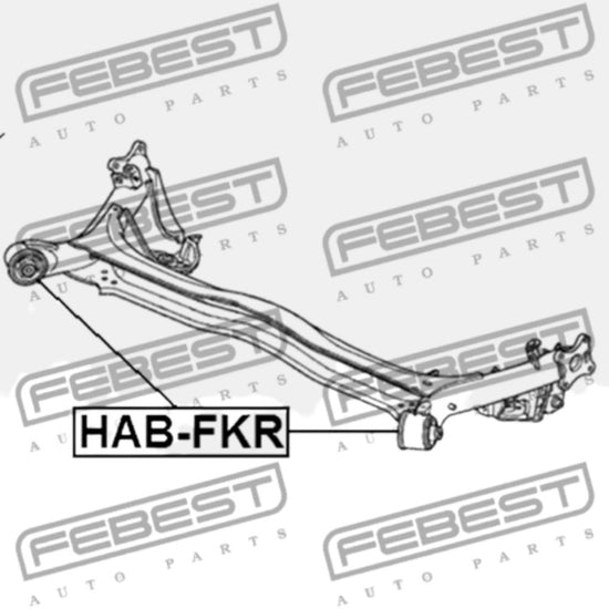 Honda Civic FN FK 2005-2011 Rear Axle Subframe Trailing Arm Bush - Spares Hut