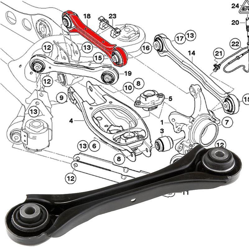 BMW 1 Series E87, E81 2004-2013 Rear Upper Left or Right Wishbone Suspension Arm - SparesHut