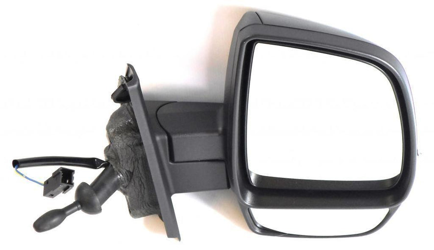 Fiat Doblo Mk2 2010-2015 Twin Glass Cable Black Wing Mirror Drivers Side - Spares Hut