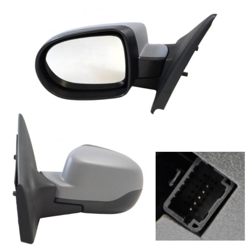 Renault Clio MK3  2009-2013 Wing Door Mirror Electric Primed Passenger Side Left - Spares Hut