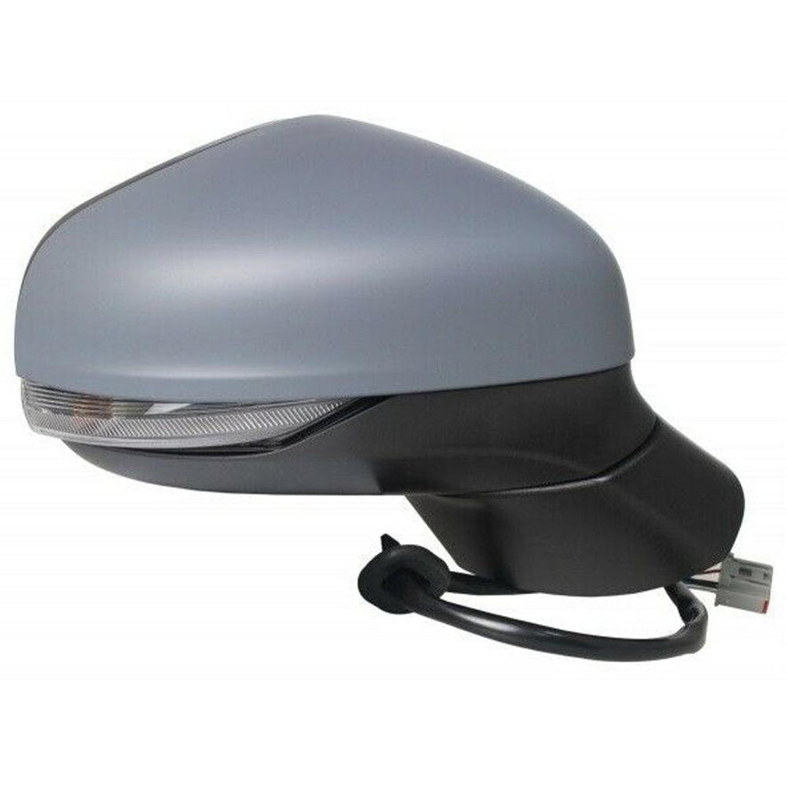 Ford Fiesta MK8 2017-2020 Electric Wing Door Mirror Primed Cover Drivers Side Right - Spares Hut