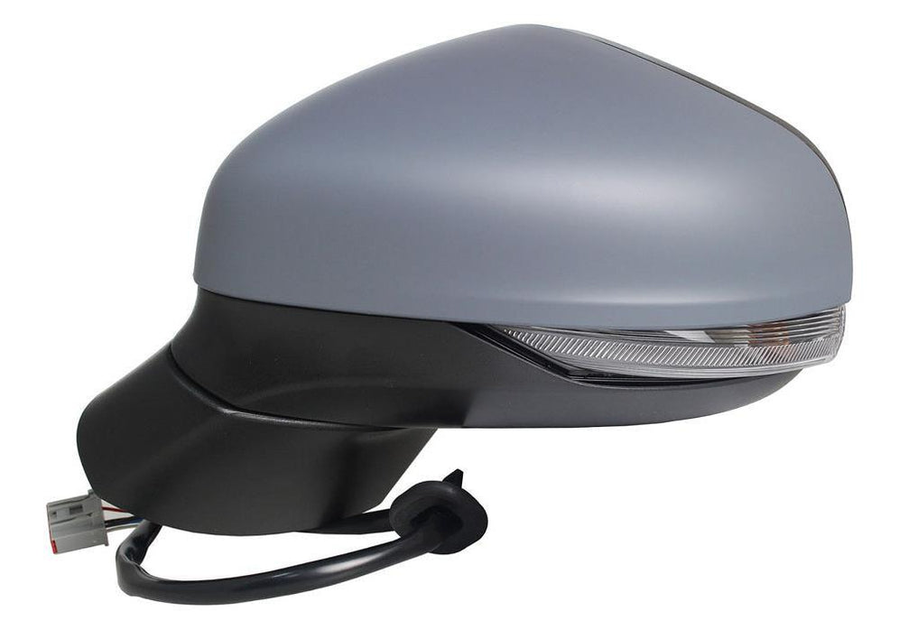Ford Fiesta MK8 2017-2020 Electric Wing Door Mirror Primed Passenger Side Left - Spares Hut