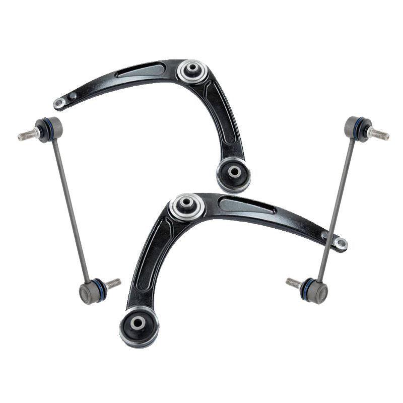 For Peugeot 307 2001-2009 Front Lower Wishbones Arms and Drop Links Pair - Spares Hut