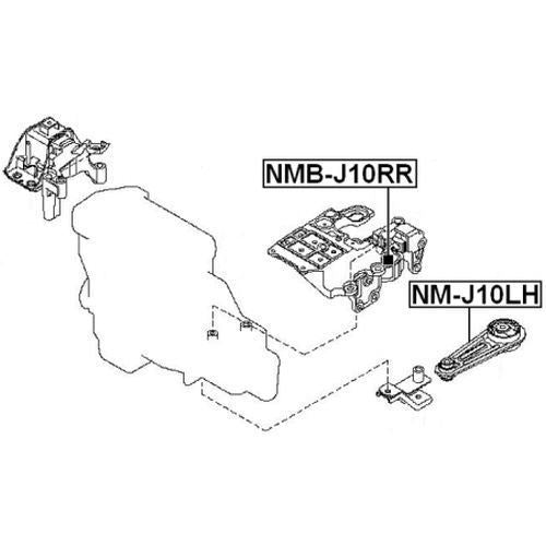 Nissan Qashqai 2007-2013 Petrol Left Lower Front Gearbox Engine Mount Bush